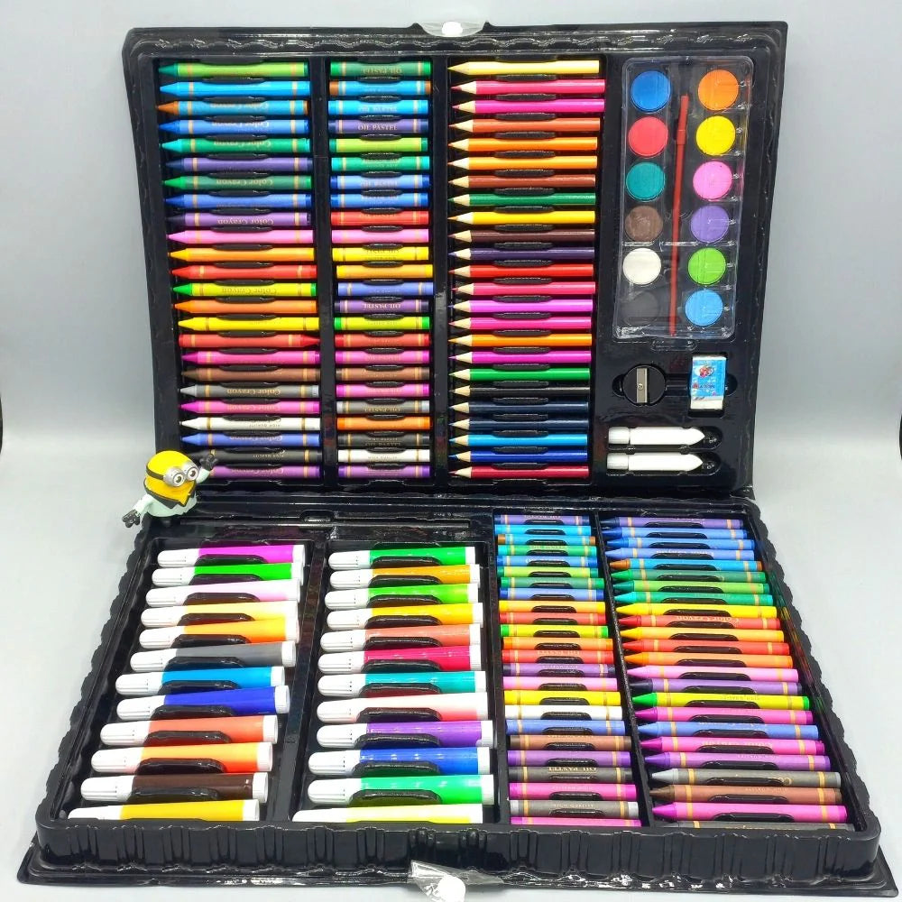 Colouring Kit, 168 Pcs / 150 pcs Colour Box Set, Kids Colouring Kit, Multifunctional Colour Box,