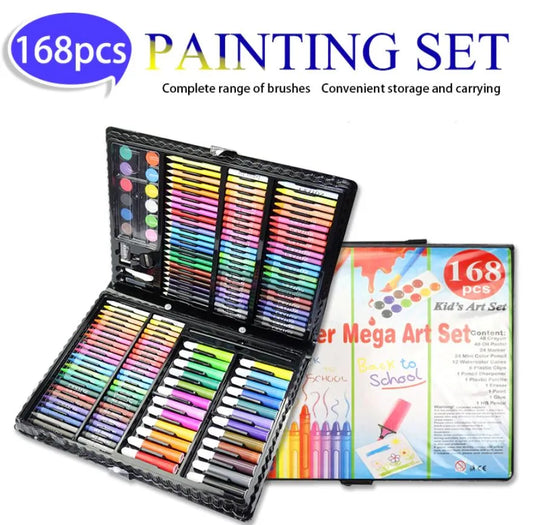 Colouring Kit, 168 Pcs / 150 pcs Colour Box Set, Kids Colouring Kit, Multifunctional Colour Box,