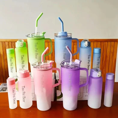 plastic Tumbler, Gradient colour drinking water bottles, Sports freak, school kids/toddler,