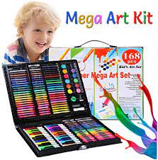 Colouring Kit, 168 Pcs / 150 pcs Colour Box Set, Kids Colouring Kit, Multifunctional Colour Box,